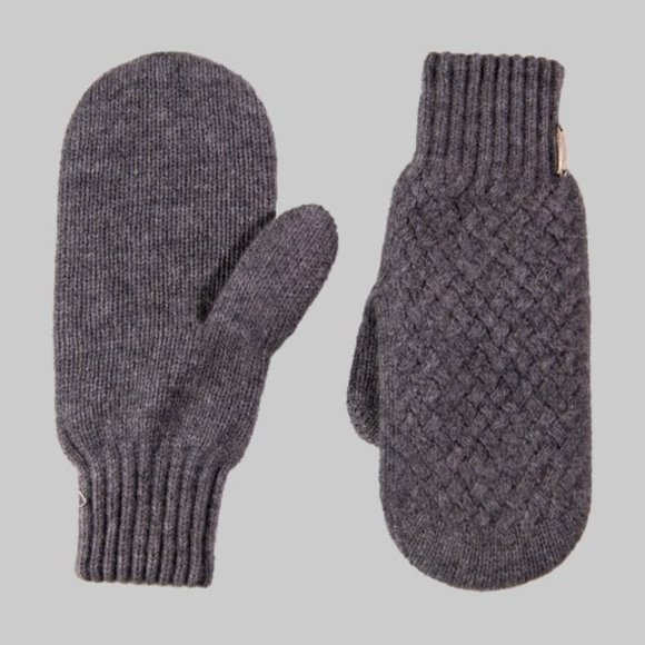 Grey color mittens, Best winter mittens, Knitted mittens, Cashmere mittens - Picture 2 of 8